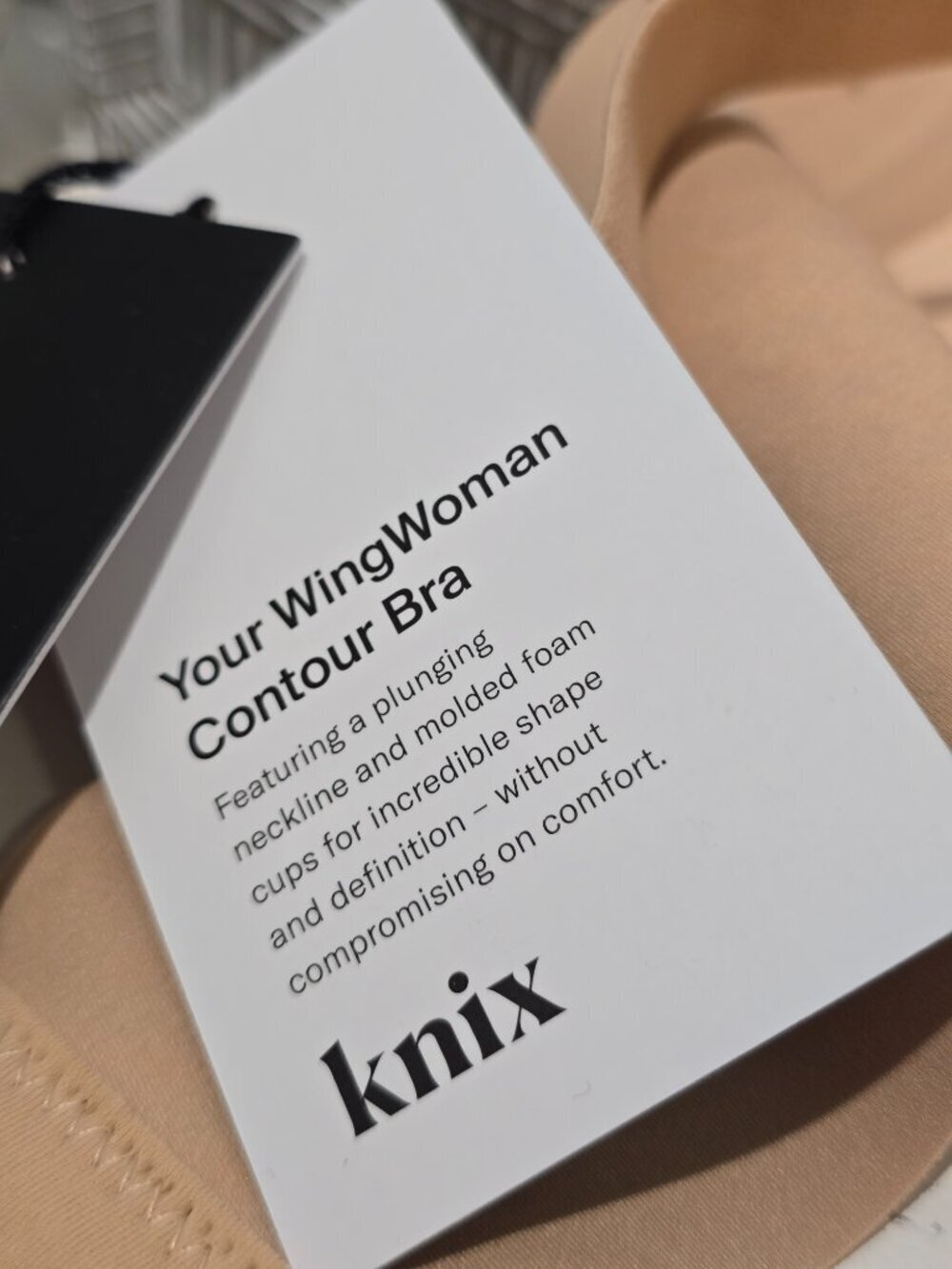 Knix - WingWoman Contour Bra, 36G, Warm Sand, Wireless T-Shirt Bra​​ - Picture 12 of 16